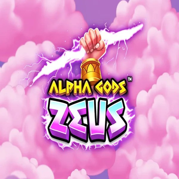 Alpha Gods Zeus slot logo by PearFiction Studios at Spinstein Casino